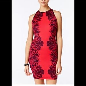 NWT B.Darlin High Neck Body Con Dress 1/2
